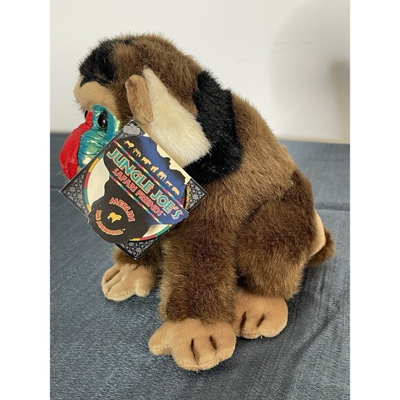 Vintage 90s Merlin The Mandrill Plush Jungle Joes Safari Friends w/Sound - Picture 6 of 6